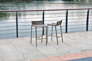 Stone indoor/outdoor stain-steel rope barstool additional photo 5 of 4