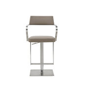 Zuri barstool taupe adjustable height by Whiteline  additional picture 5