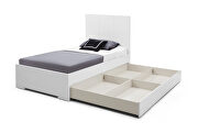 Anna bed twin trundle, high gloss white by Whiteline  additional picture 2