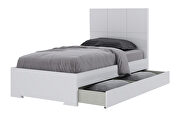 Anna bed twin trundle, high gloss white by Whiteline  additional picture 4