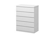 Anna chest of 5 drawers high gloss white additional photo 2 of 3