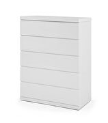Anna chest of 5 drawers high gloss white additional photo 4 of 3