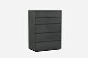 Malibu chest of drawers high gloss gray by Whiteline  additional picture 2