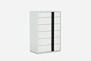 Kimberly chest of drawers, high gloss white additional photo 2 of 1