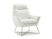 Daiana chair white top grain Italian leather by Whiteline  additional picture 3
