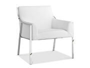 Dalton leisure armchair white faux leather by Whiteline  additional picture 2