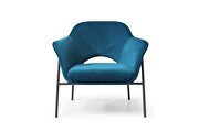 Karla leisure armchair, blue velvet fabric by Whiteline  additional picture 6