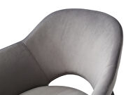 Karla leisure armchair, gray velvet fabric by Whiteline  additional picture 4