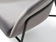 Karla leisure armchair, gray velvet fabric additional photo 5 of 6