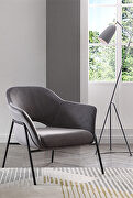 Karla leisure armchair, gray velvet fabric by Whiteline  additional picture 7