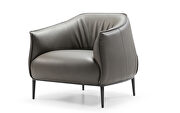 Benbow leisure chair, dark gray faux leather additional photo 3 of 4
