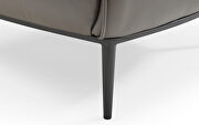 Benbow leisure chair, dark gray faux leather additional photo 5 of 4