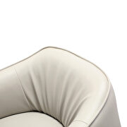 Benbow leisure chair, light gray faux leather additional photo 4 of 4