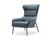 Wyatt leisure chair, blue faux leather by Whiteline  additional picture 3