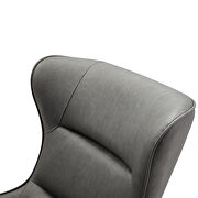 Wyatt leisure chair, dark gray faux leather by Whiteline  additional picture 4