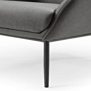 Wyatt leisure chair, dark gray faux leather by Whiteline  additional picture 6