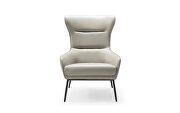 Wyatt leisure chair, light gray faux leather by Whiteline  additional picture 2