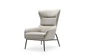 Wyatt leisure chair, light gray faux leather by Whiteline  additional picture 3