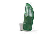 Gray aluminum base and matte green back rest patio chair by Whiteline  additional picture 3