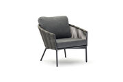 Indoor/outdoor dark gray wicker chair and ottoman by Whiteline  additional picture 2