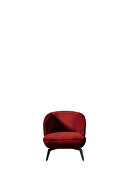 Red velvet fabric upholstery accent chair by Whiteline  additional picture 5