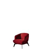Red velvet fabric upholstery accent chair by Whiteline  additional picture 6