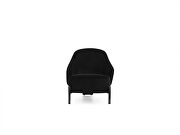 Black fabric upholstery/ smokey nickel legs accent chair by Whiteline  additional picture 3