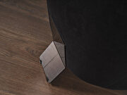 Black fabric upholstery/ smokey nickel legs accent chair by Whiteline  additional picture 7
