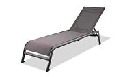 Sunset indoor/outdoor chaise lounge, taupe aluminium by Whiteline  additional picture 2
