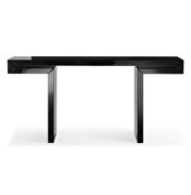 Delaney console in high black gloss lacquer by Whiteline  additional picture 2