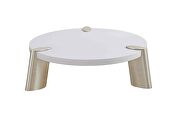 Mimeo round coffee table, matt white top by Whiteline  additional picture 2