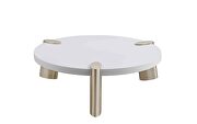 Mimeo round coffee table, matt white top by Whiteline  additional picture 3