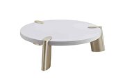 Mimeo round coffee table, matt white top by Whiteline  additional picture 4