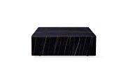 Cube square black high gloss marble coffee table by Whiteline  additional picture 2