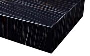 Cube square black high gloss marble coffee table by Whiteline  additional picture 4