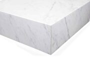 Cube square white marble coffee table by Whiteline  additional picture 4