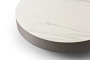 White ceramic top and gray oak veneer base coffee table by Whiteline  additional picture 4