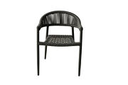 Leyla outdoor gray dining armchair set of 4 by Whiteline  additional picture 2