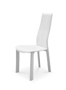 Allison dining white hard leather chair set of 4 additional photo 2 of 2