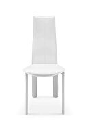 Allison dining white hard leather chair set of 4 additional photo 3 of 2