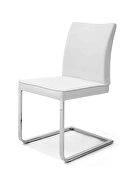 Ivy dining chair white faux leather chrome frame additional photo 3 of 2