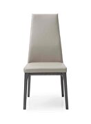 Ricky dining chair, taupe faux leather additional photo 2 of 2
