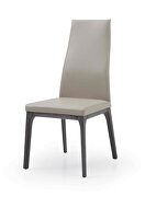 Ricky dining chair, taupe faux leather additional photo 3 of 2