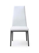Ricky dining chair, pure white faux leather additional photo 2 of 2
