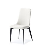 Luca dining chair white faux leather additional photo 3 of 2