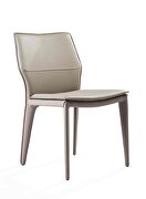 Miranda dining chair light gray faux leather additional photo 2 of 2
