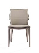 Miranda dining chair light gray faux leather additional photo 3 of 2
