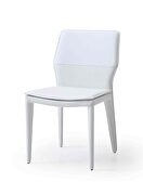 Miranda dining chair white faux leather additional photo 3 of 2