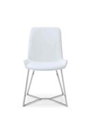 Aileen dining chair white faux leather additional photo 2 of 2