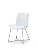 Aileen dining chair white faux leather additional photo 3 of 2